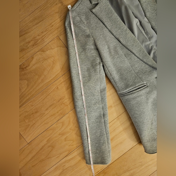 Ann Taylor PETITE KNIT BLAZER IN LIGHT GREY HEATHER 00p - Picture 9 of 9